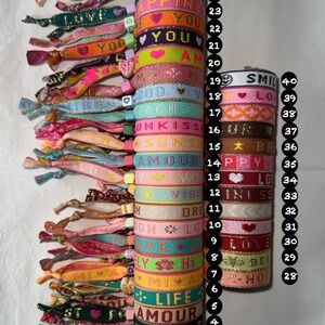 Woven Festival Style Bracelets — Multicolor Cotton Bands with a Message